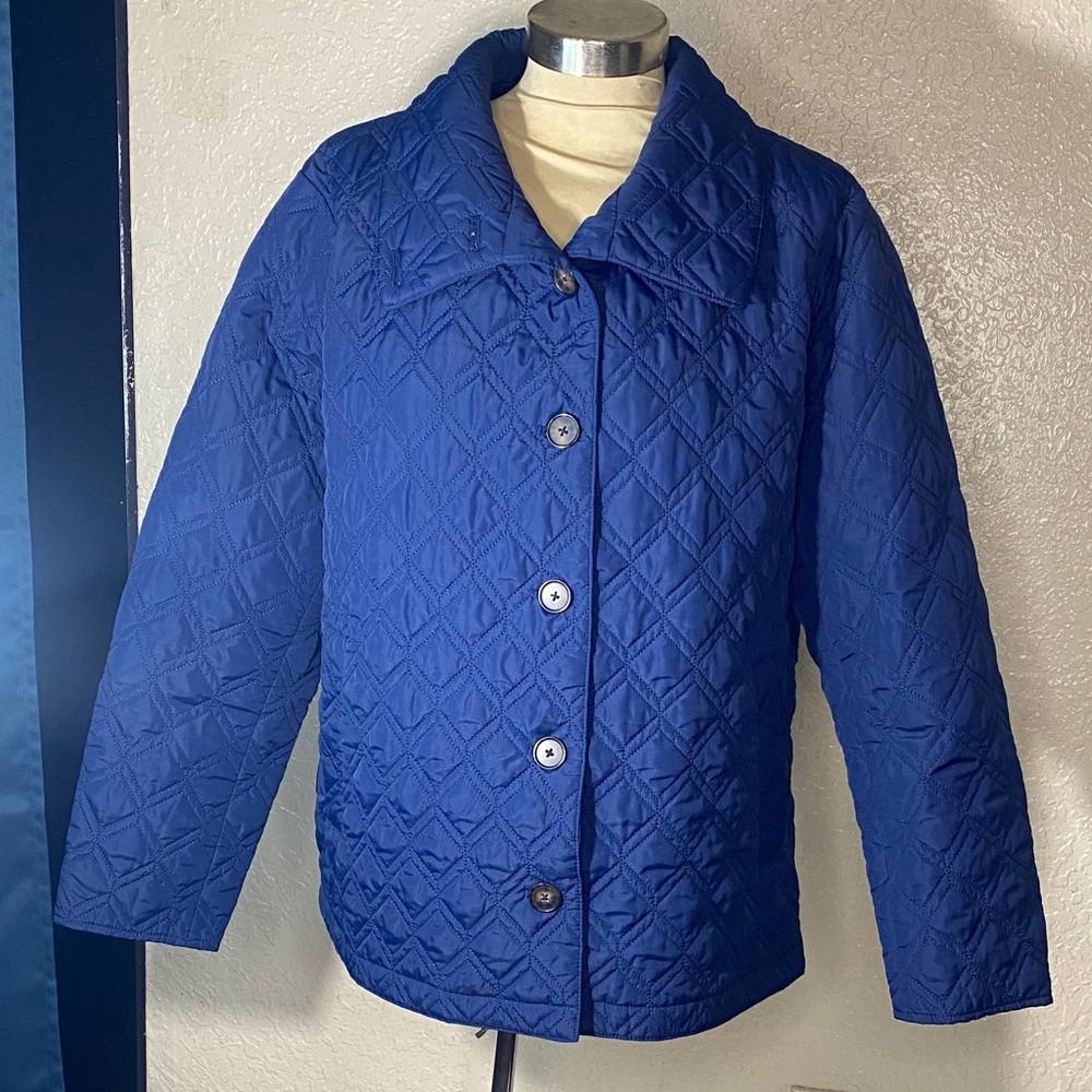 Men's Blue Quilted Puffer Jacket